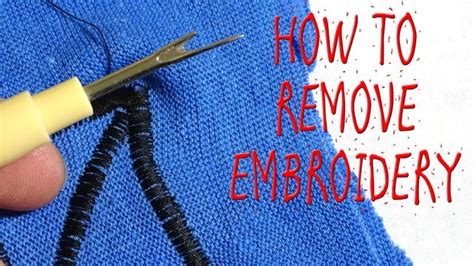 How to Take Off Embroidery: A Guide With Multiple Perspectives